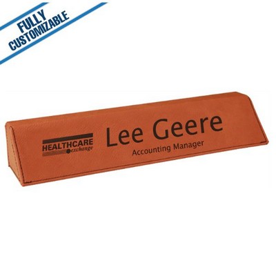 Saddle Tan Leatherette - 10.5" Desk Wedge