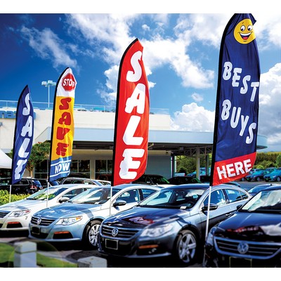 15' Swooper Flag & Pole Kit w/Tire Base