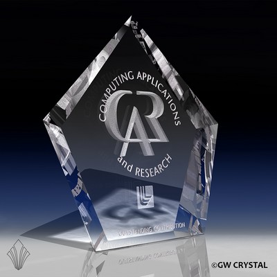 Arrow Series Crystal Award (5" x 5 ½" x ¾")