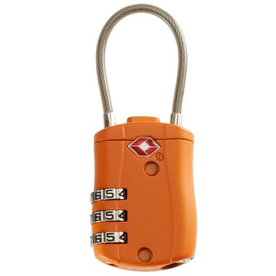 Orange Smooth Trip Travel Gear by Talus® TSA Accepted Combination Cable Lock