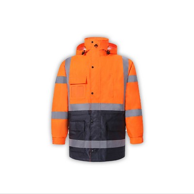 High Visibility Parka and Body Warmer, Class 3, Orange, 300 Denier