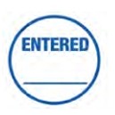 Trodat® Self-Inking Stock Stamp- Entered (3/4"dia)