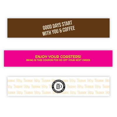 Custom Belly Band – 1.5" x 17" Packaging Sleeve with Adhesive Strip