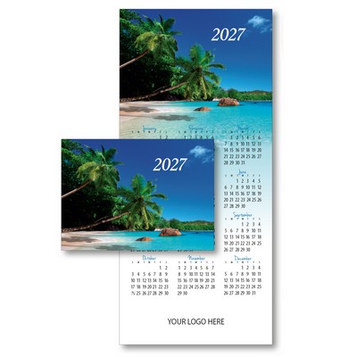2027 Tropical Paradise Calendar Card