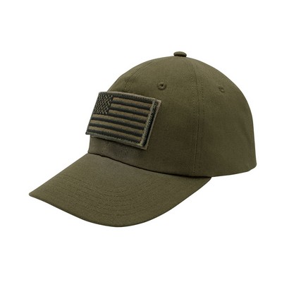 USA Flag Tactical Patch Cotton Twill Cap