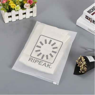 7.9 x 9.9" Matte Frosted Storage Bag Waterproof Zip-Lock Seal Storage Bag Makeup Packing Pouch