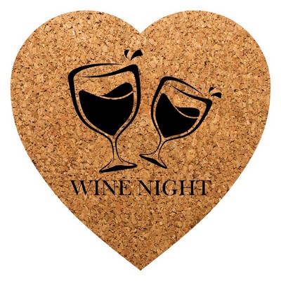 Cork Heart Coaster