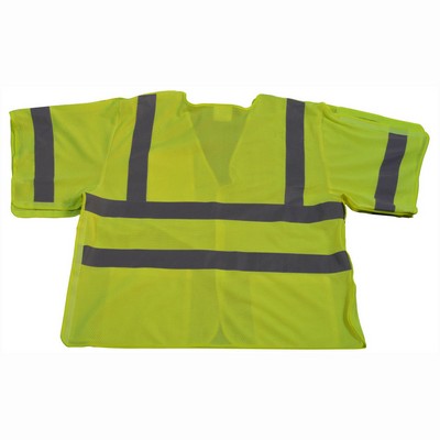 Lime Mesh ANSI 107-2015 Class 3 Breakaway Short Sleeve Vest
