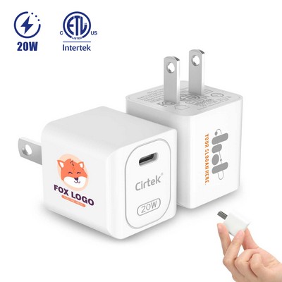 Cirtek® Portable 20W Wall Charger