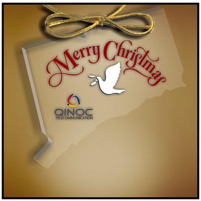 Connecticut Ornament in Clear Acrylic