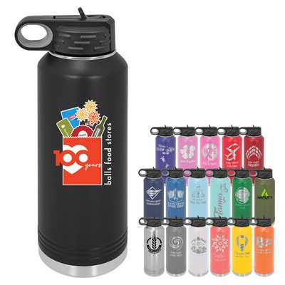 PolarFlask - 40 oz. Polar Camel Water Bottle - Vacuum Insulated - Powder Coated Color Finish
