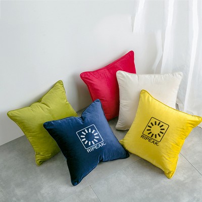 17.7 x 17.7" Premium Square Dutch Velvet Throw Pillowcase With Hidden Zipper