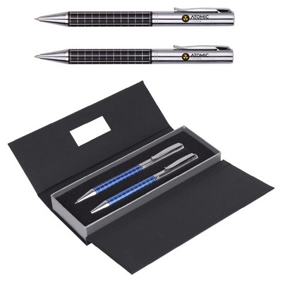 Glossy Metal Pen and Pencil Set