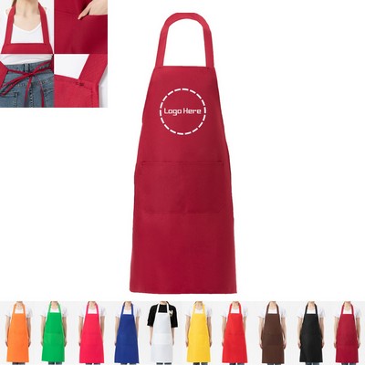 Bib Apron With 2 Pockets