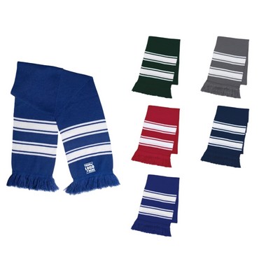 Knitted Scarf With Fringe