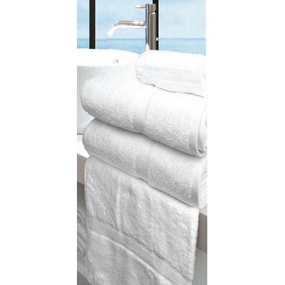 Oxford Imperiale White Bathmat w/Double Border (22"x34")