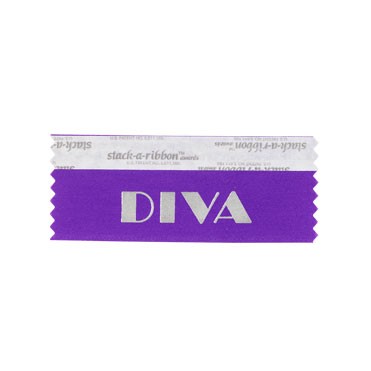 Diva Stk A Rbn Violet Ribbon Silver Imprint