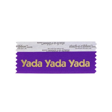 Yada Yada Yada Stk A Rbn Violet Ribbon Gold Imprint