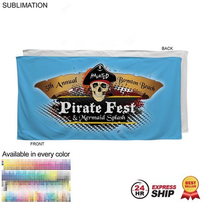 24 Hr Express Ship - Absorbent Microfiber Dri-Lite Terry Beach, Shower Towel, 30x60, Sublimated