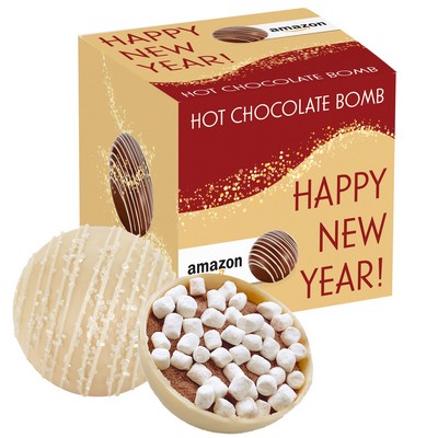 New Years Mega Hot Chocolate Bomb Gift Box - White Chocolate Crystal