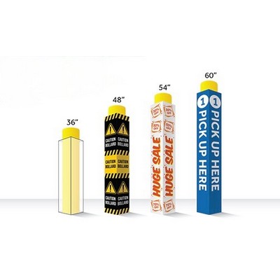 36" x 10" Corrugated Plastic Bollard Covers - Full Color UV Print