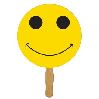 Smiley Face Hand Fan Full Color (1 Side only)