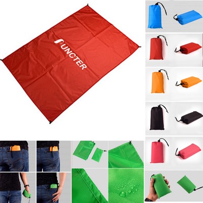 55.16 x 78.8" Large Sand Free Beach Mat Pocket Blanket