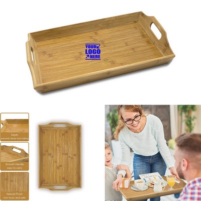 Bamboo Decorative Tray w/Handles