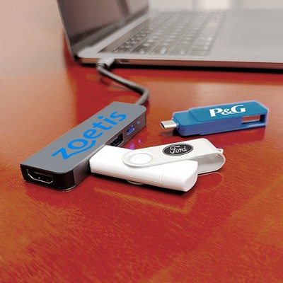 Type-C 2 Port Hub w/HDMI and 100W PD