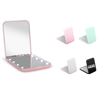 Battery Compact Travel Makeup Mirror w/Light