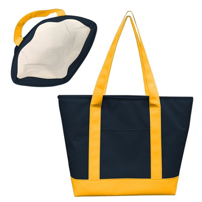 USA & Union Made 600 Denier Polyester Deluxe Cooler Tote (18"x14"x5")