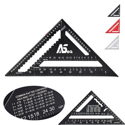 7" Aluminum Ruler Triangle Carpenter Layout Tool