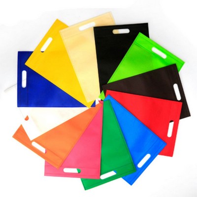 Small Non-Woven Flat Bag with 4 Color Logo