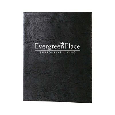 Black Vinyl Menu Cover WIth Logo (8.5" X 11")