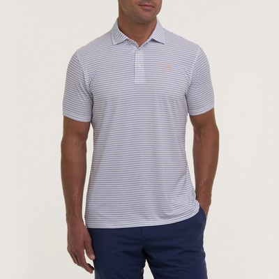 B. Draddy Men's Sport Matt Printed Stripe Polo