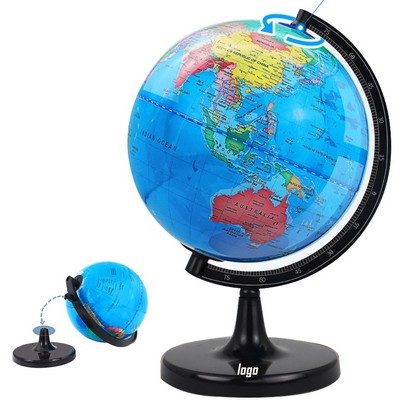 5 3/5" Kids Plastic World Globe w/Stand