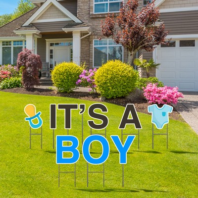 It's A Boy Yard Letters