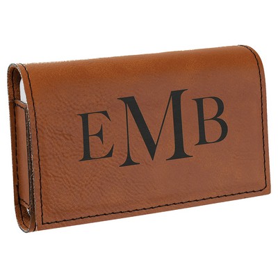 Faux Leather Pill Box, Rawhide, 4 3/4" x 3 1/8"