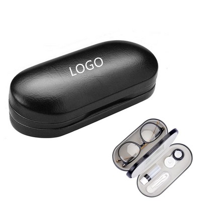 2" 1 Double Sided Lens Case And Glasses Case