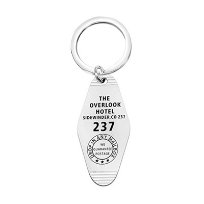Keychain Hand Stamped Key Tag Hotel Motel Keytag