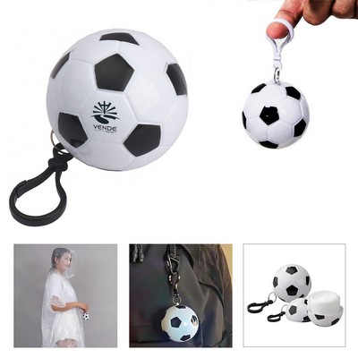 Disposable Raincoat in Soccer Shaped