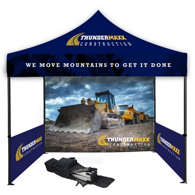 Steel Frame Tent Kit with Full Back 10' x 10'