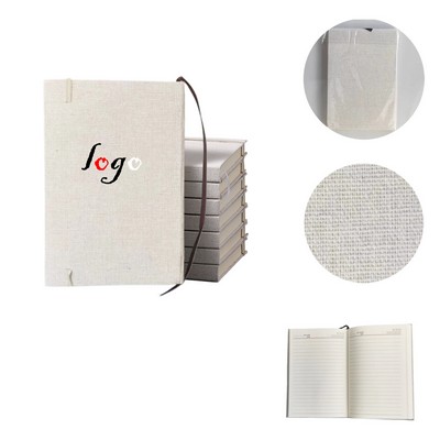 Linen A5 Notebook Hardcover Office Journal
