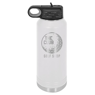 Polar Camel 32oz White Stainless Steel Water Bottle