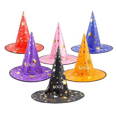 Colorful Halloween Wizard Hat (15" X 15" X 30")