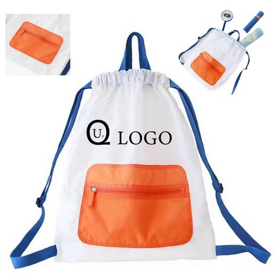 16.54X19.69" Nylon Drawstring Backpack