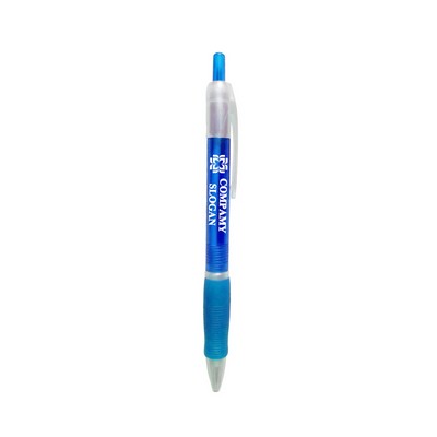 Translucent Clickable Pen with Grip