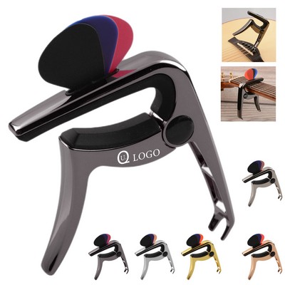 Metal Guitar Capo w/ 3 Guitar Picks