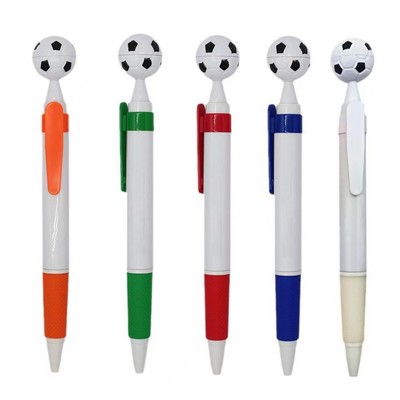 Custom Press-type Cartoon Soccer Shaped Ballpoint Pen