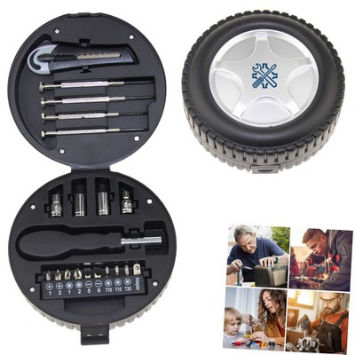 21 Piece Tool Gift Set in Tire Case